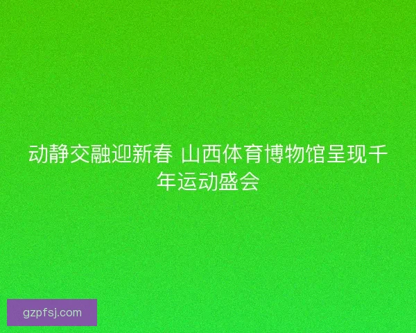动静交融迎新春 山西体育博物馆呈现千年运动盛会